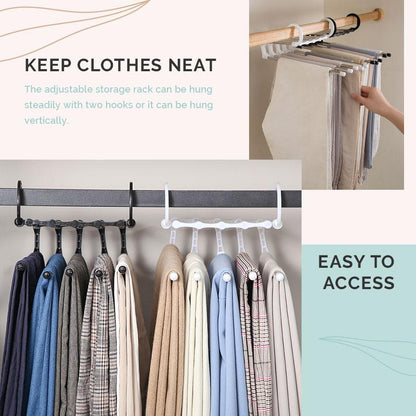 🔥【Special offer limited-time price】⏰Household Multifunctional Telescopic Folding Multi-layer Pants Storage Rack