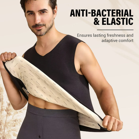 🔥 ORA CON IL 60% DI SCONTO! ✨ Gilet termico senza cuciture da uomo - Tessuto traspirante ultra morbido con design antistatico per un comfort che dura tutto il giorno 👕💨