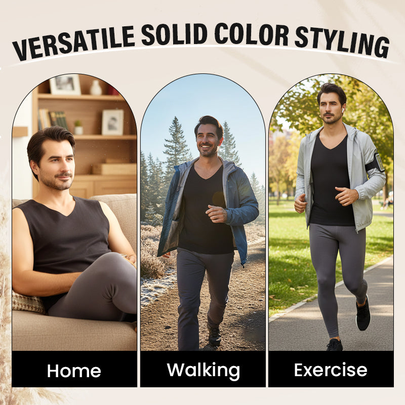 🔥 ORA CON IL 60% DI SCONTO! ✨ Gilet termico senza cuciture da uomo - Tessuto traspirante ultra morbido con design antistatico per un comfort che dura tutto il giorno 👕💨