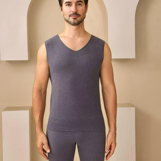 🔥 ORA CON IL 60% DI SCONTO! ✨ Gilet termico senza cuciture da uomo - Tessuto traspirante ultra morbido con design antistatico per un comfort che dura tutto il giorno 👕💨