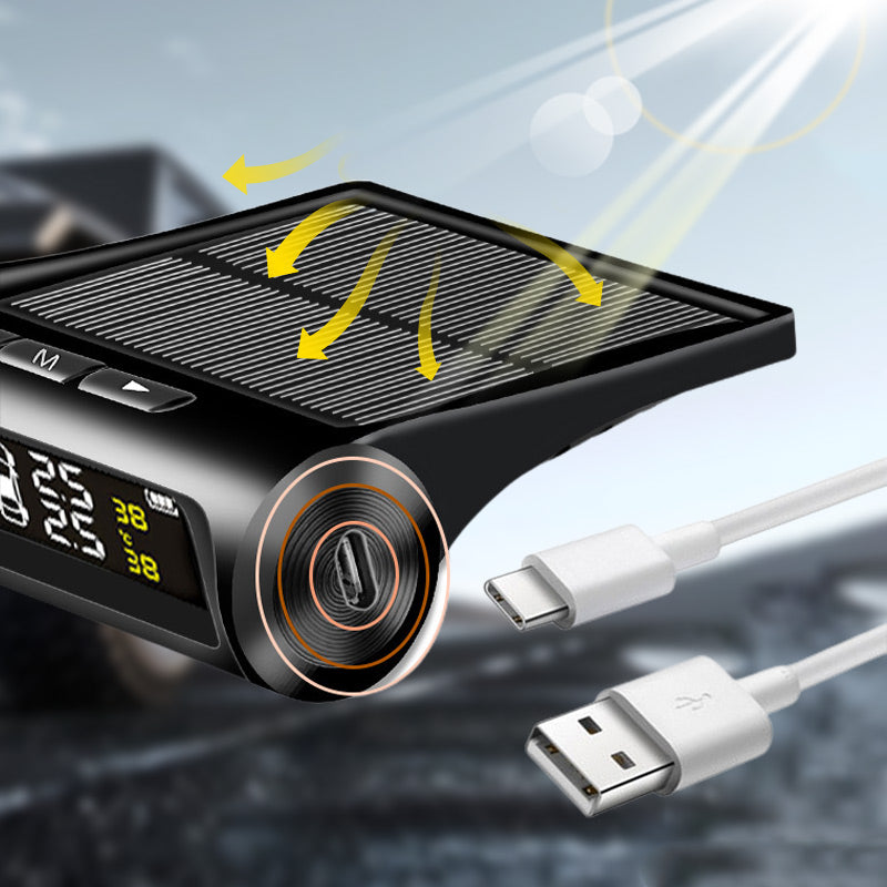 🔥Moniteur de pression des pneus à affichage solaire en temps réel sur les quatre roues