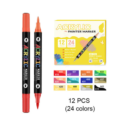 Dual Tip Dual Color Watercolor Marker Kit