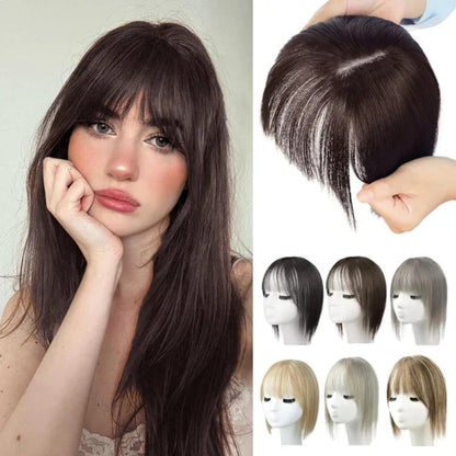 💥BIG SALE 🛒Natural Hair Toppers with Bangs for Women