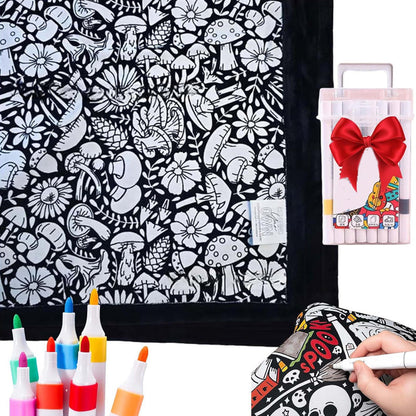 🔥LAST DAY SALE 50% OFF🔥 DIY Coloring Blanket with Markers