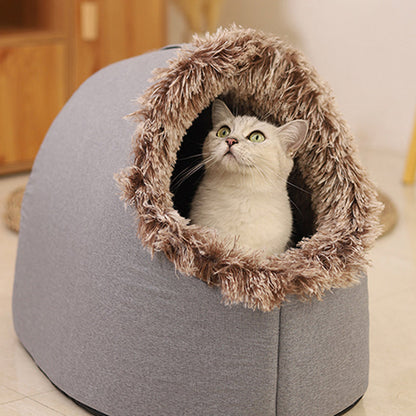 Winter Warm Pet Cave Bed