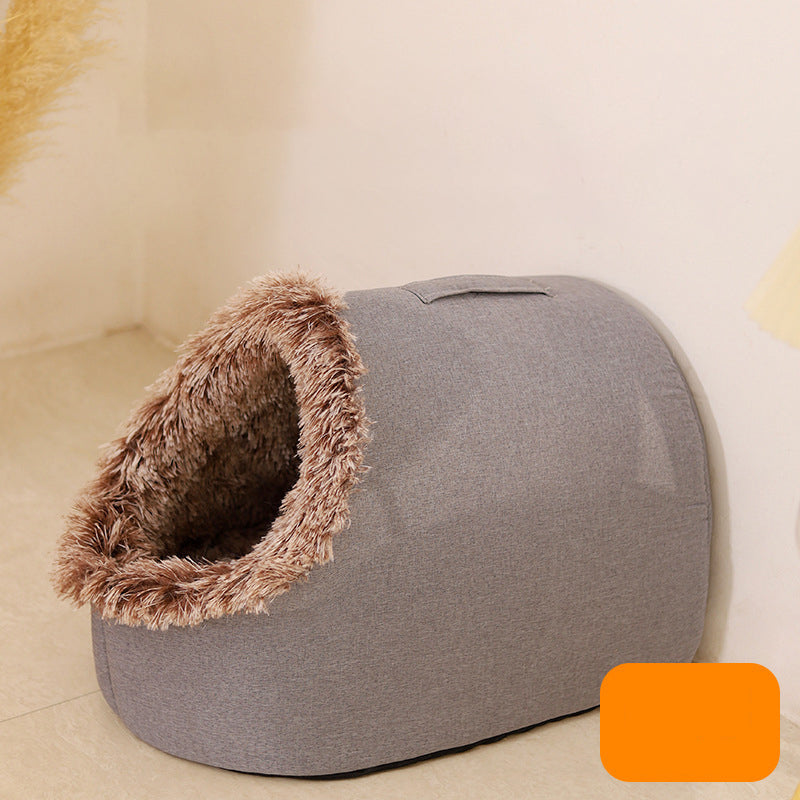 Winter Warm Pet Cave Bed