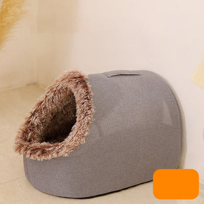 Winter Warm Pet Cave Bed