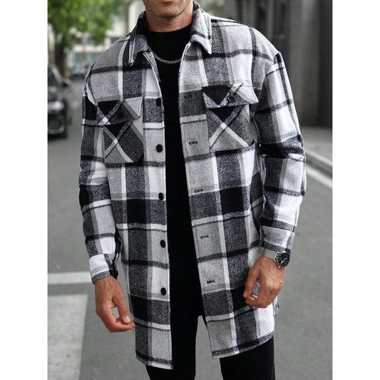 🔥 LAST DAY PROMOTION - 49%OFF 🔥 Plaid Turn-Down Collar Coat
