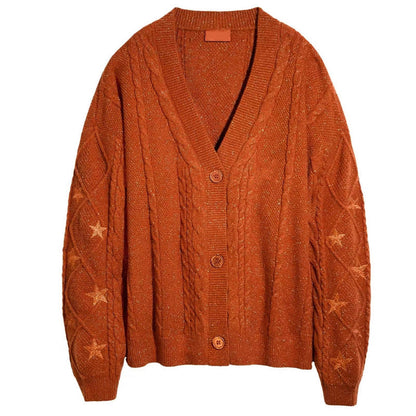 Damski dzianinowy kardigan zapinany na guziki