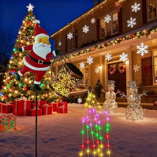 🎅Świąteczna lampa solarna na czajnik &  Kolekcja dekoracji ogrodowych z latarniami