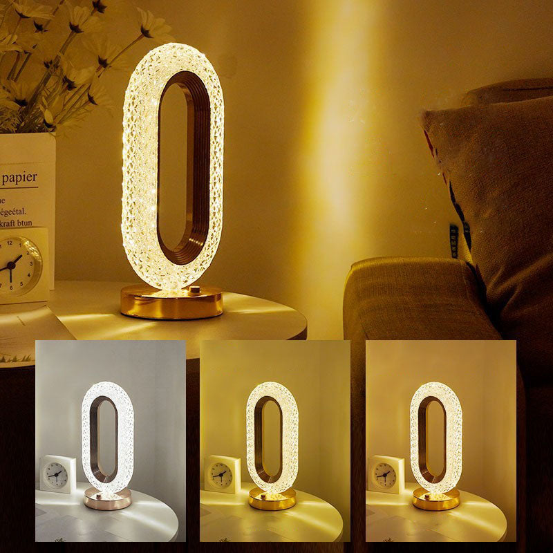🎁Juleudsalg 50% RABAT!!🎄50.000+ SOLGT! ✨Genopladelig luksuriøs krystal LED-natlampe