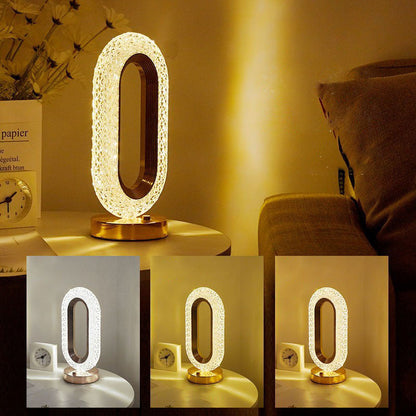 🎁Juleudsalg 50% RABAT!!🎄50.000+ SOLGT! ✨Genopladelig luksuriøs krystal LED-natlampe