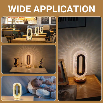 🎁Juleudsalg 50% RABAT!!🎄50.000+ SOLGT! ✨Genopladelig luksuriøs krystal LED-natlampe