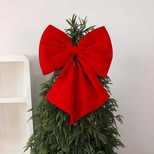 🔥Réamhdhíol na Nollag 50% DE THALAMH🎀🎄Ornáid Bogha Nollag le Ribíní Fada