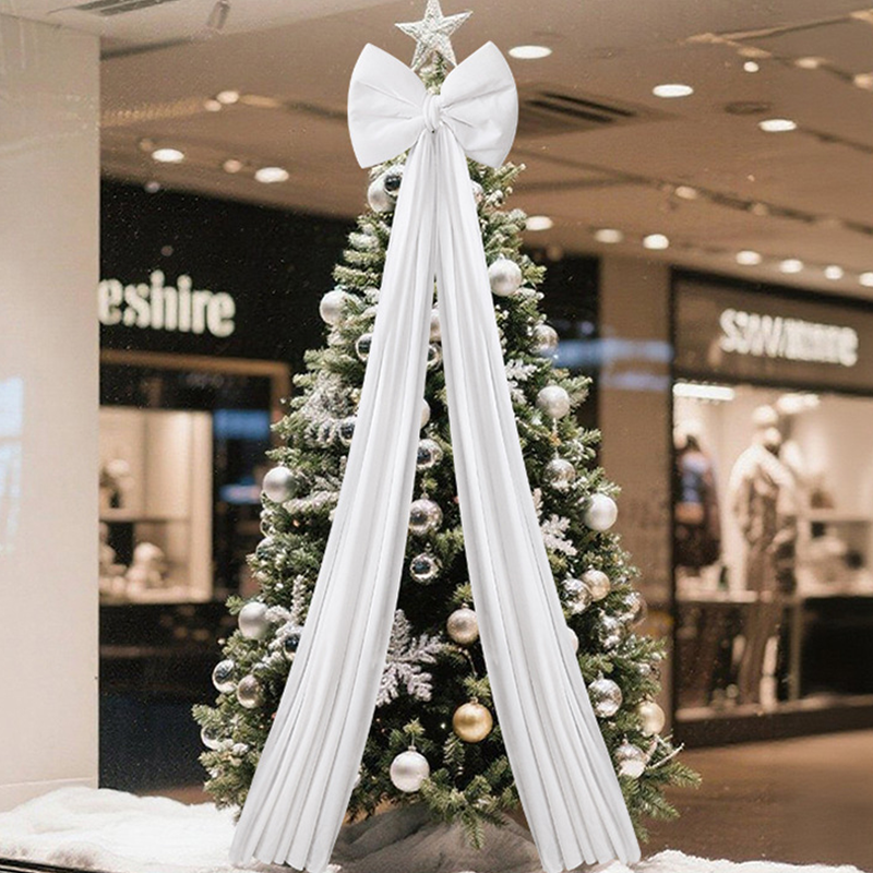 🔥Réamhdhíol na Nollag 50% DE THALAMH🎀🎄Ornáid Bogha Nollag le Ribíní Fada