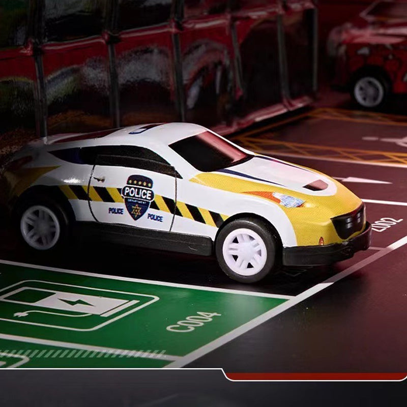 🚗🚓🚕🛺🚙48 Mini Pull-Back Cars with Built-In Garage Set