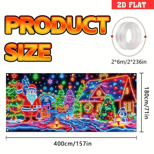 🎄Mustan perjantain ALE 40% POIS!🔥Jouluinen autotallin oven peitebanneri