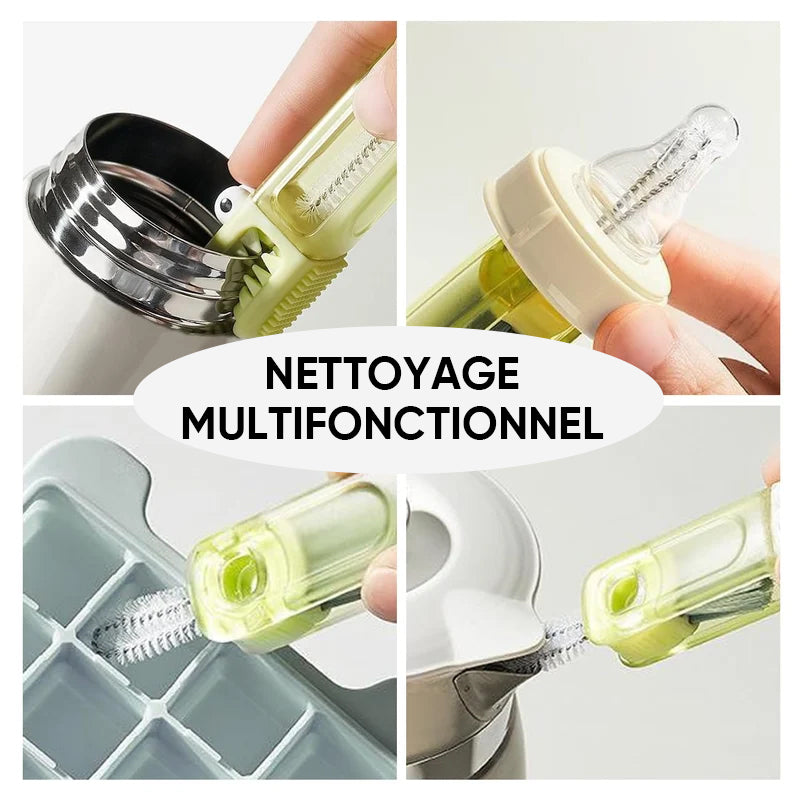 ⏳Časově omezená nabídka! Nenechte si ji ujít! 👍Všestranný čisticí kartáč 4 v 1 na mezery mezi lahvemi