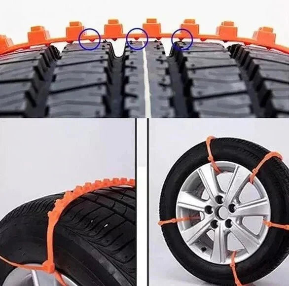 🎅 BRĪVDIENU IZPĀRDOŠANA🚗⛓️Universālas, atkārtoti lietojamas, neslīdošas neilona riepu ķēdes❄️