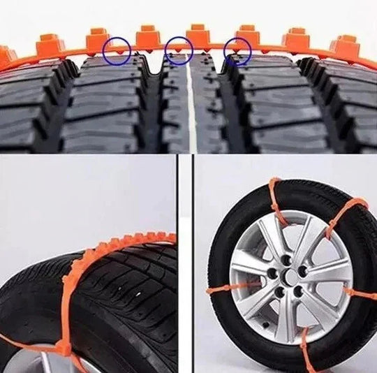 🎅 BRĪVDIENU IZPĀRDOŠANA🚗⛓️Universālas, atkārtoti lietojamas, neslīdošas neilona riepu ķēdes❄️