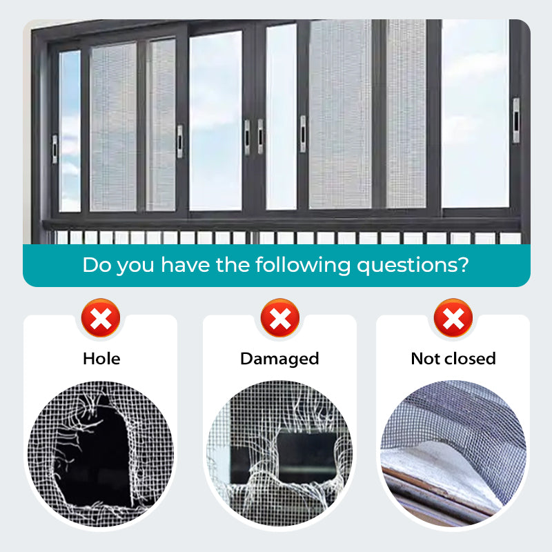 Self-Adhesive DIY Window Screen Repair Tape – Quick Fix for Holes & Tears, Easy No-Tool Repair ✨🛠️