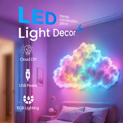 📢📢50  % OFF !!⏰DIY USB-Powered Thundercloud LED Light Decor🌈☁️