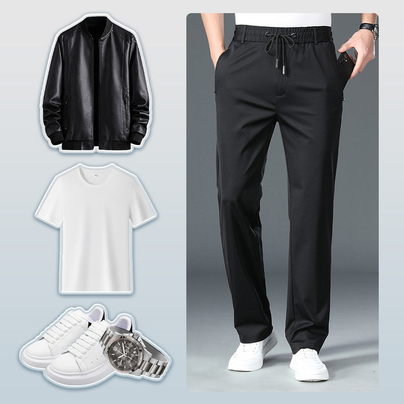 Pants Cosa Dhíreach Ard-Síneadh Fear