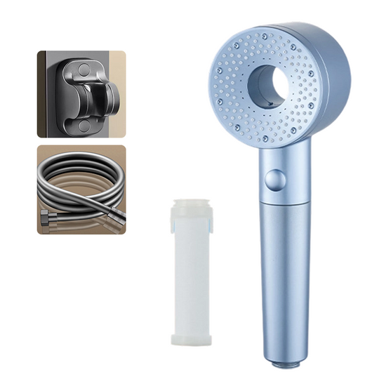 🚿5režimová filtrovaná sprchová hlavice – masáž ve stylu lázní &  Filtrovaná voda šetrná k pokožce pro zdravější vlasy &  Měkká kůže