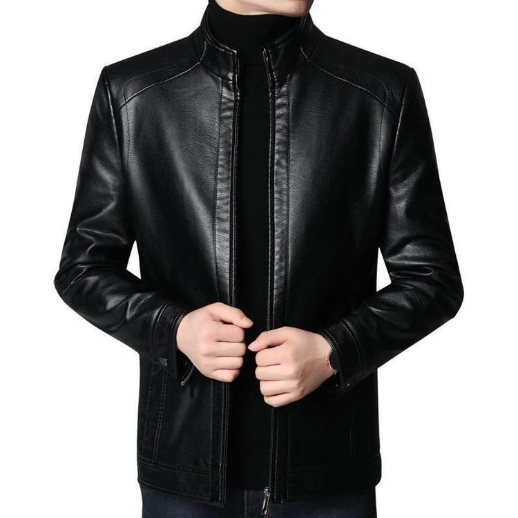 🖤Black Friday Sale:50% OFF🖤Men’s Warm Plush Lining Leather Jacket Coat - Gift for Him!