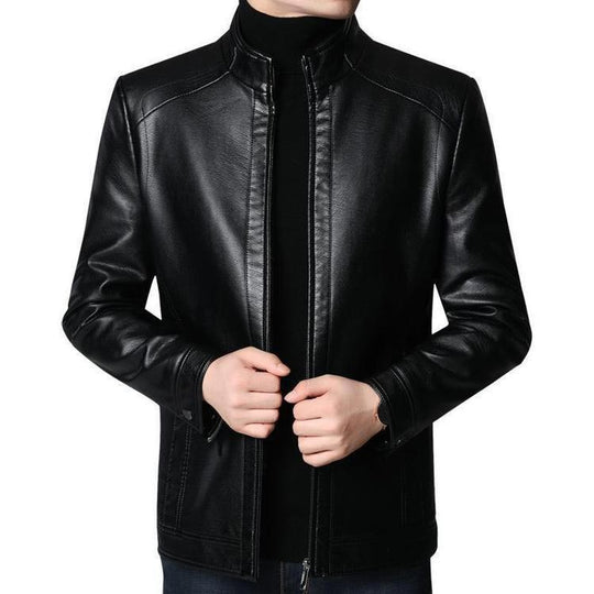 🖤Προσφορές Black Friday: 50% έκπτωση🖤Ζεστό Δερμάτινο Μπουφάν με Πλούσια Επένδυση για Άνδρες - Δώρο για Εκείνον!