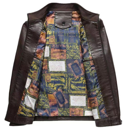 🖤Black Friday Sale:50% OFF🖤Men’s Warm Plush Lining Leather Jacket Coat - Gift for Him!