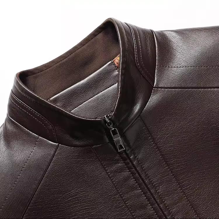 🖤Black Friday Sale:50% OFF🖤Men’s Warm Plush Lining Leather Jacket Coat - Gift for Him!
