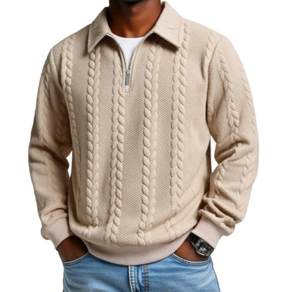 🔥2026 New arrivals offer-Men's Casual Half-Zip Cable-Knit Sweater