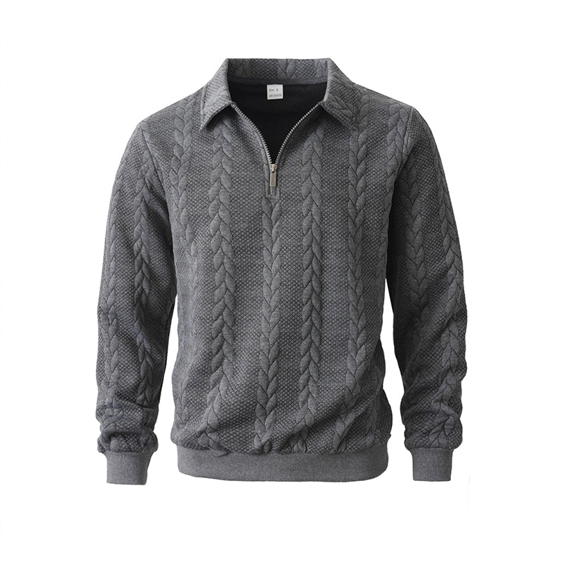 🔥2026 New arrivals offer-Men's Casual Half-Zip Cable-Knit Sweater