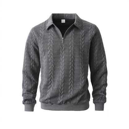 🔥2026 New arrivals offer-Men's Casual Half-Zip Cable-Knit Sweater