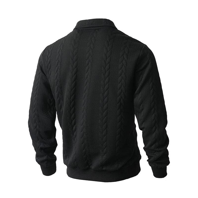 🔥2026 New arrivals offer-Men's Casual Half-Zip Cable-Knit Sweater