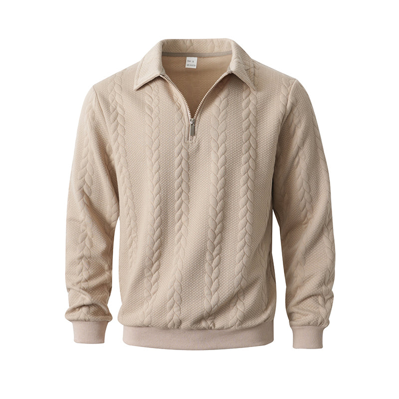 🔥2026 New arrivals offer-Men's Casual Half-Zip Cable-Knit Sweater