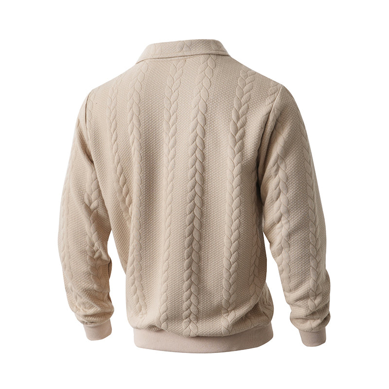 🔥2026 New arrivals offer-Men's Casual Half-Zip Cable-Knit Sweater