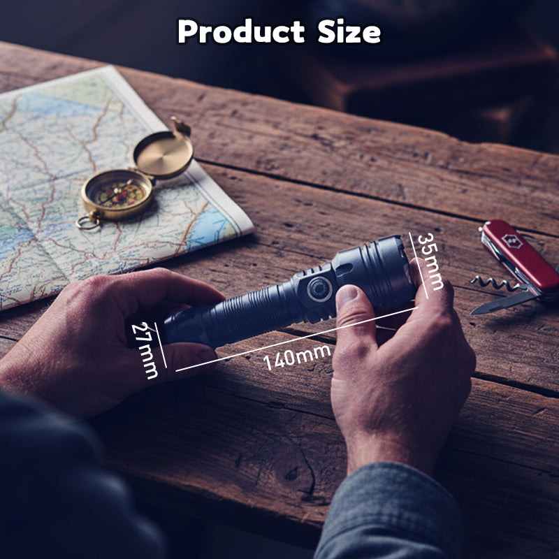High-Lumen Zoomable Rechargeable LED Flashlight