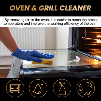 🔥Oven & Grill Cleaner Spray – Dissolves Grease in 5 Mins, No Scrubbing & Eliminates Odors