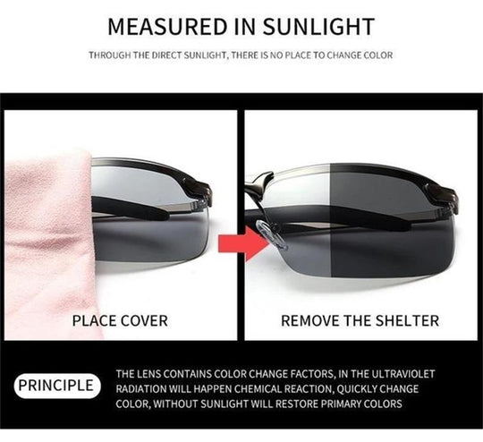 2026 Photochromic Sunglasses with Anti-Reflective Polarized Lenses