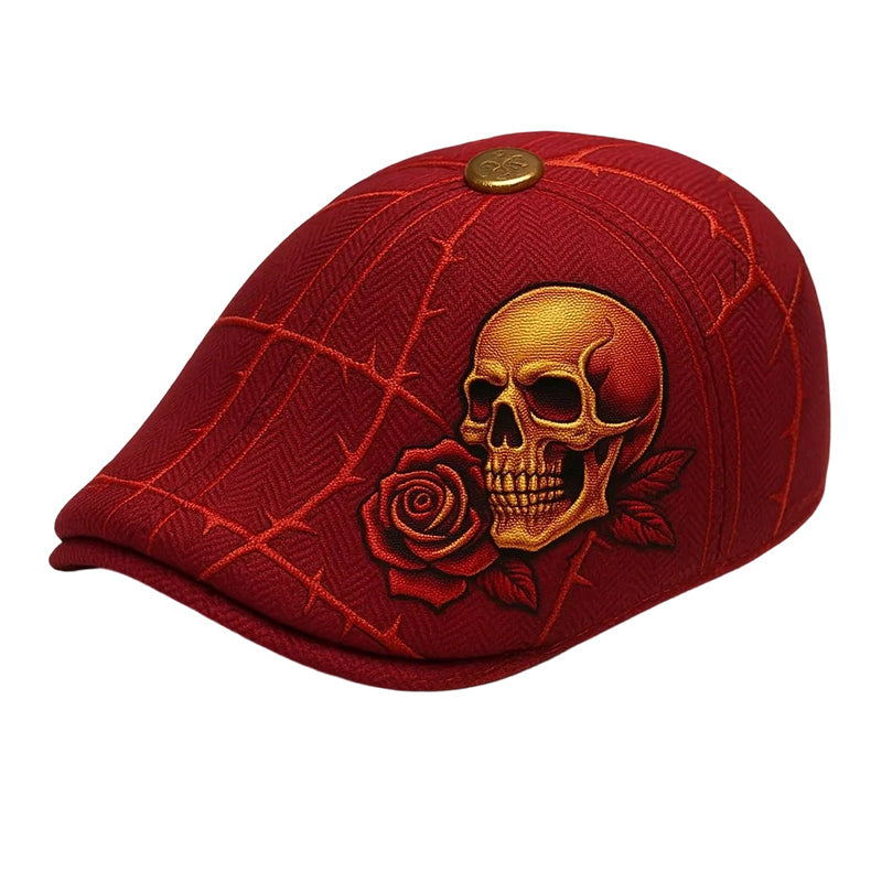🔥New arrival 50% OFF🔥Skull & Thorn Flat Cap
