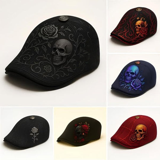 🔥New arrival 50% OFF🔥Skull & Thorn Flat Cap