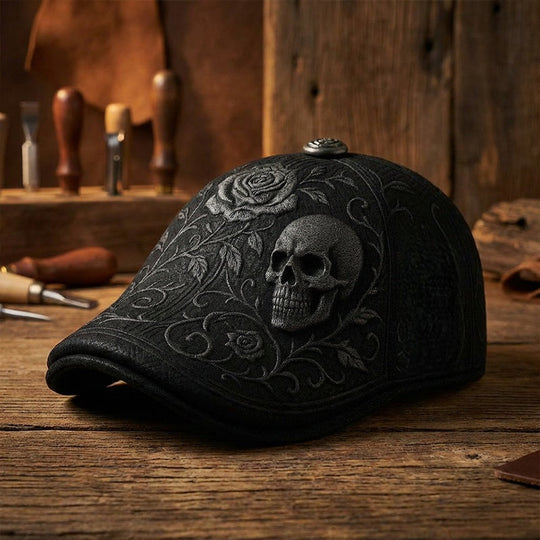 🔥New arrival 50% OFF🔥Skull & Thorn Flat Cap