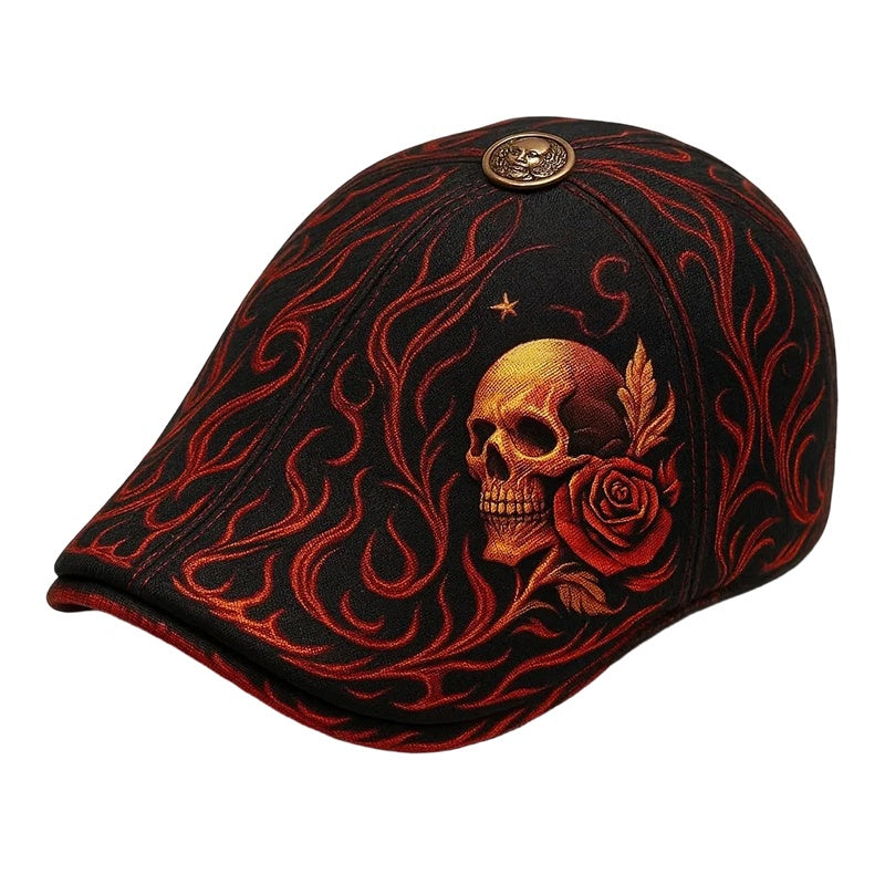 🔥New arrival 50% OFF🔥Skull & Thorn Flat Cap