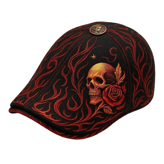 🔥New arrival 50% OFF🔥Skull & Thorn Flat Cap