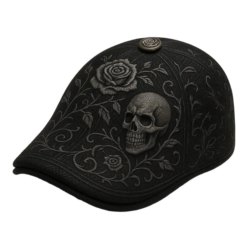 🔥New arrival 50% OFF🔥Skull & Thorn Flat Cap