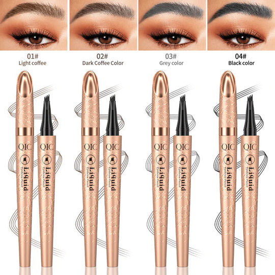 ✏️ BUY 1 GET 1 FREE! ✨ 3D Microblading Eyebrow Pencil – 4-Prong Tip, Waterproof & Natural Hair-Like Strokes 🖌️