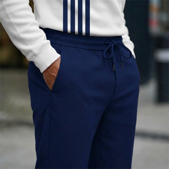 🎁New arrival 50% OFF💥Men's Graphic Print Pullover & Pants Set – Street Style, Comfort Fit & Casual Look 👖