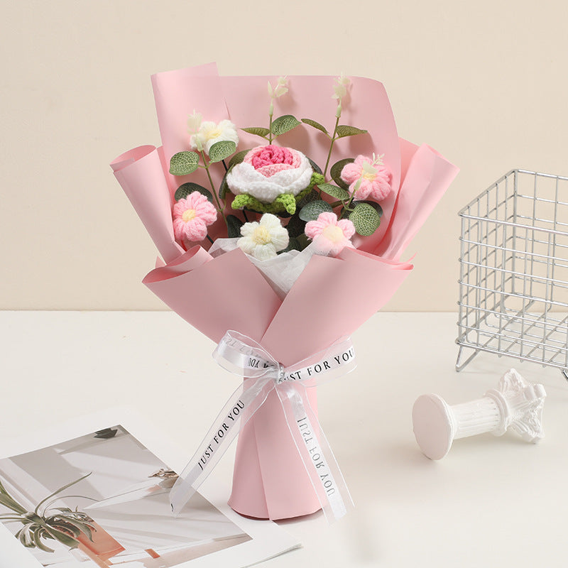 💐Den matek💕Ručně háčkovaná jemná květinová kytice